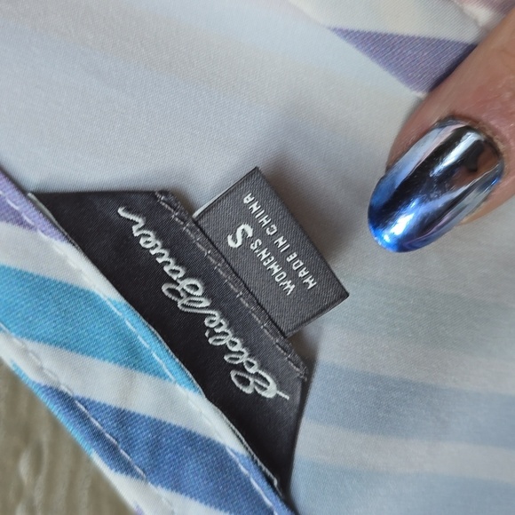 Eddie Bauer Striped V-neck Rainbow Tank spinDrift Moisture Wicking Nwt S small - Picture 6 of 8